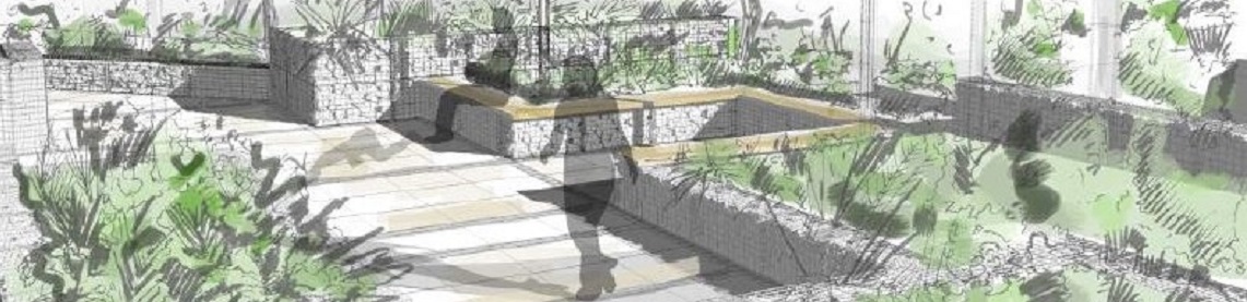 Artist's impression of courtyard