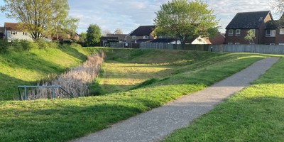 Detention basin. Wagtail Drive, Maldon